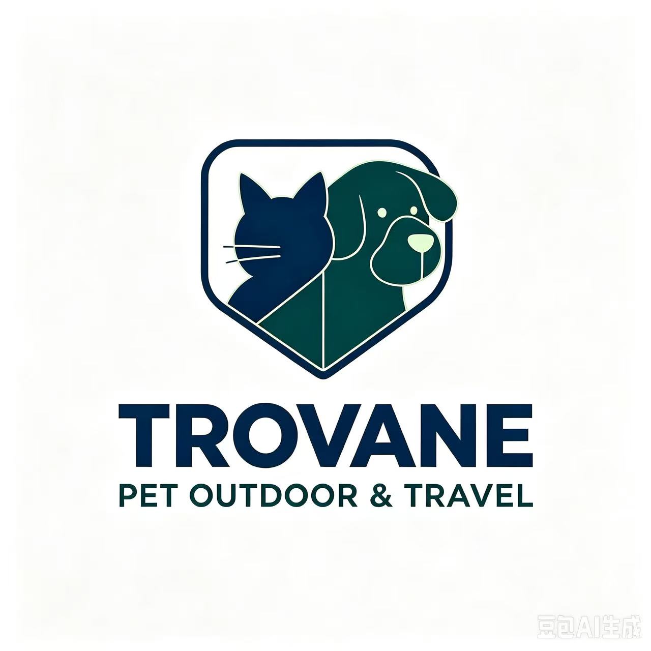 TROVANE cat and dog shield logo